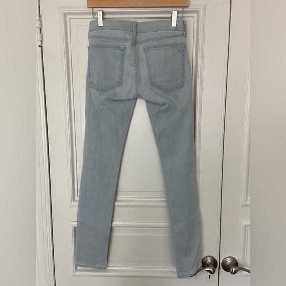 Rag & Bone Designer Denim Dre Slim Boyfriend Jeans Light Wash Blue Ashling 24 - Picture 6 of 13